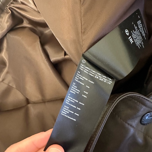 SANDRO LEATHER SKIRT CHOCOLATE - Picture 5 of 5